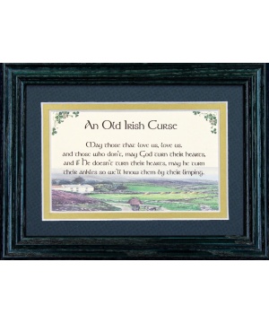 Old Irish Curse - 5x7 Blessing - Green Landscape