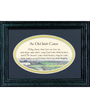 Old Irish Curse - 5x7 Blessing - Oval Green Frame