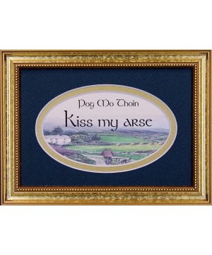 Pog Mo Thoin - 5x7 Blessing - Oval Gold Frame