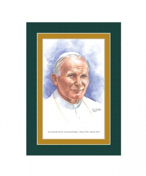 Pope Saint John II Watercolor Print 5x7