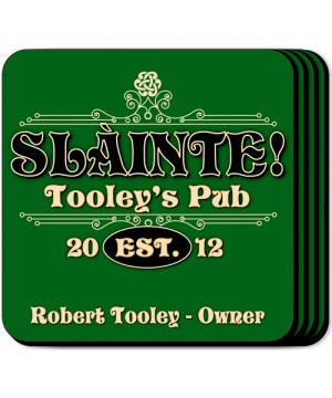 personalized-slainte-classic-coasters-set