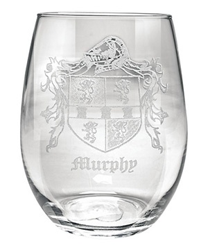 Coat of Arms Stemless Wine Glass - 18oz