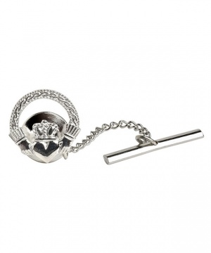Engraved Claddagh Tie Tac - Silver