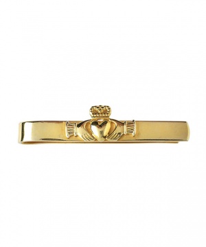 Claddagh Straight Tie Bar - Gold