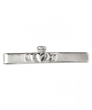 Claddagh Straight Tie Bar - Silver