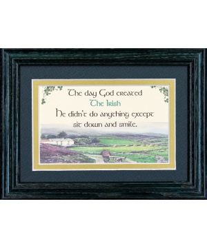 The Day God Created The Irish - 5x7 Blessing - Green Landscape